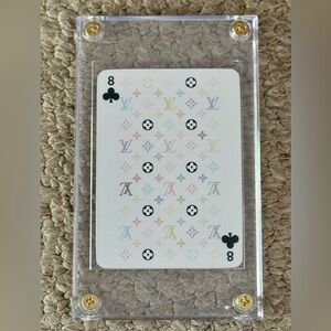 Authentic Collectible Louis Vuitton x Takashi Murakami 8 of Clubs Playing Card